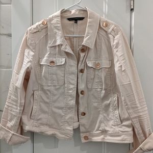 White House Black Market Size 14 Whisper Casual Jacket in rose pink